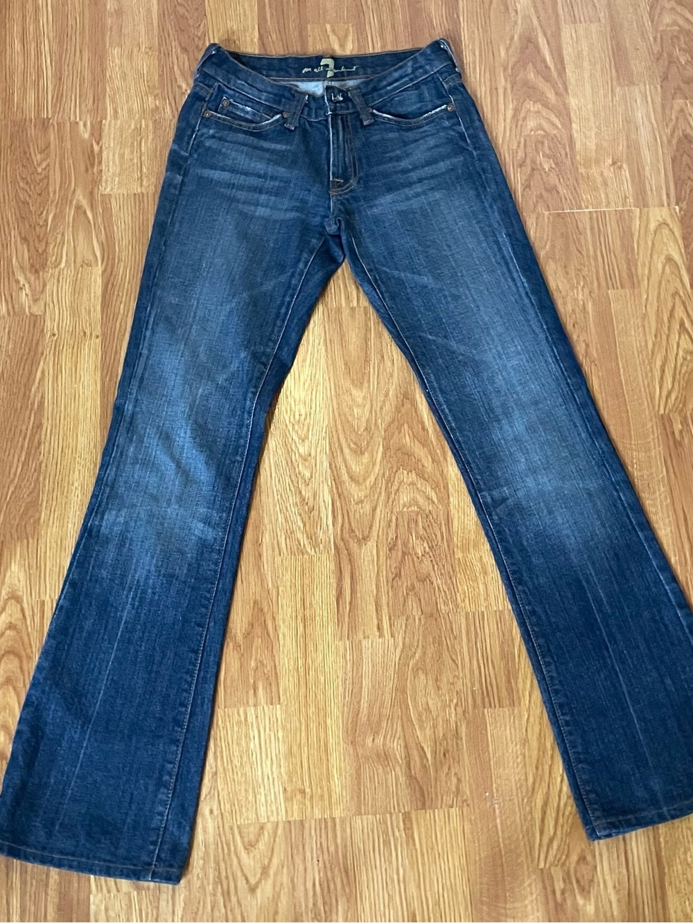 7 For All Mankind BootCut Leather Pocket Detail Size 24x32